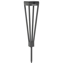 LED-solcellelampe Tinka, 52 cm høj, grå