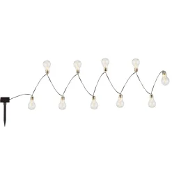 LED-solcelle-lyskæde 33708-10 i metallisk sølv