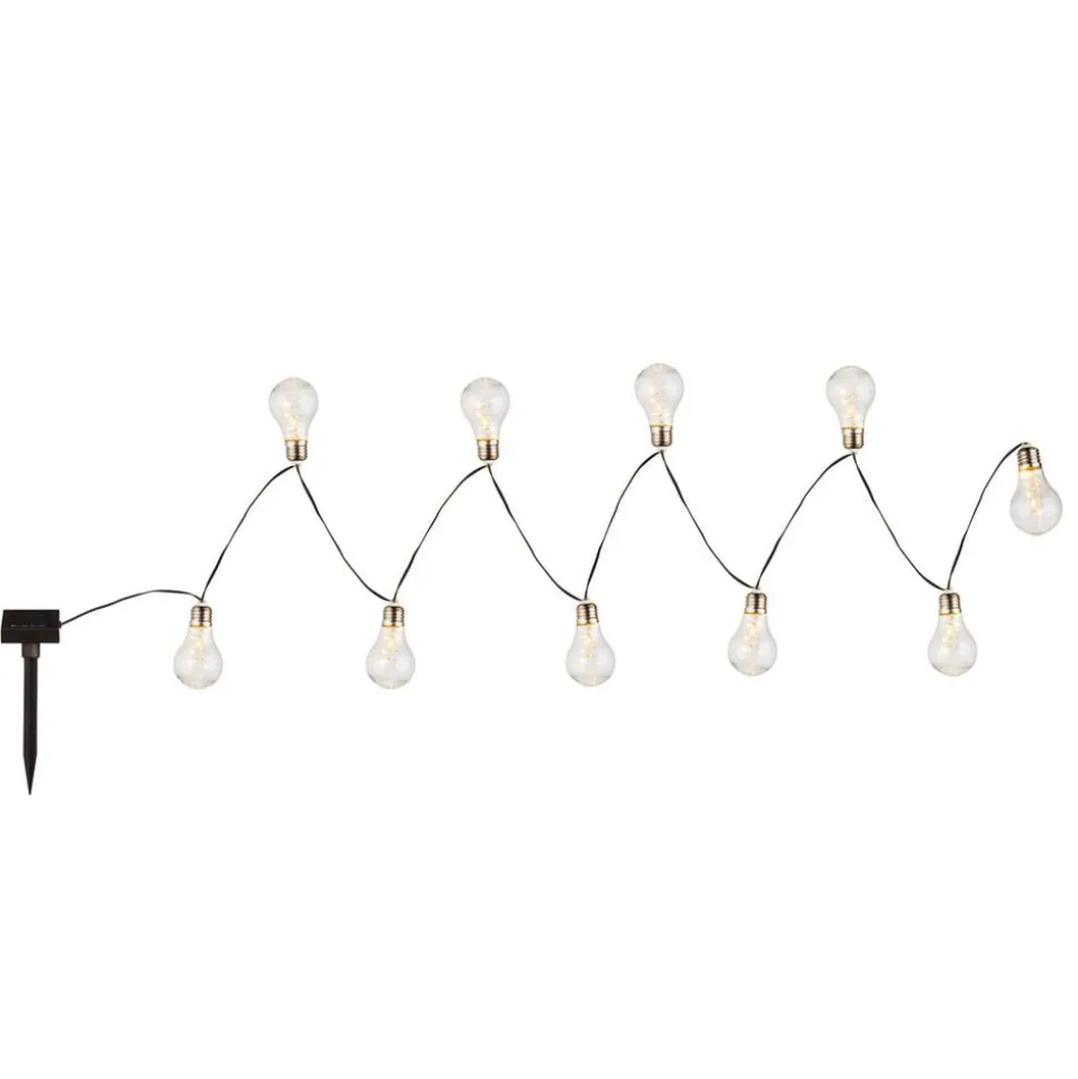 LED-solcelle-lyskæde 33708-10 i metallisk sølv