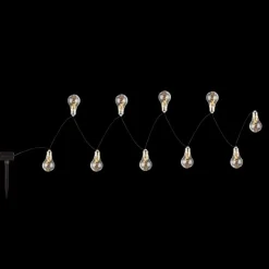 LED-solcelle-lyskæde 33708-10 i metallisk sølv