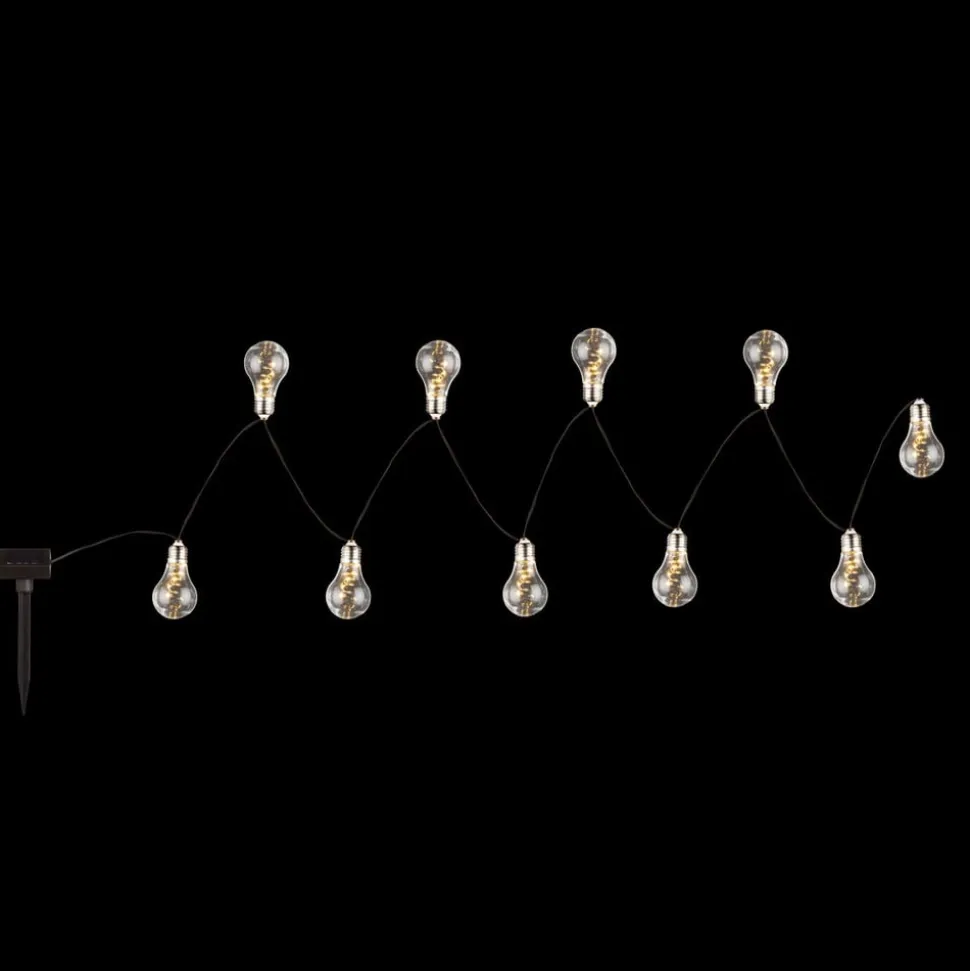 LED-solcelle-lyskæde 33708-10 i metallisk sølv