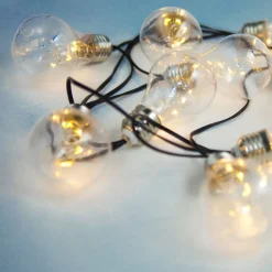 LED-solcelle-lyskæde 33708-10 i metallisk sølv