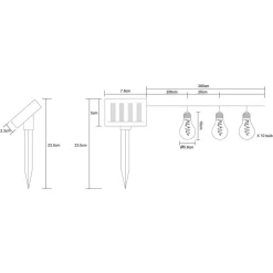 LED-solcelle-lyskæde 33708-10 i metallisk sølv