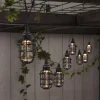 LED-solcellelyskæde Cage, 8 lyskilder