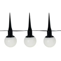 LED-solcellelyskæde combo, 6 lyskilder, IP44, plast