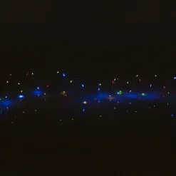 LED-solcellelyskæde Dew Drop, flerfarvet