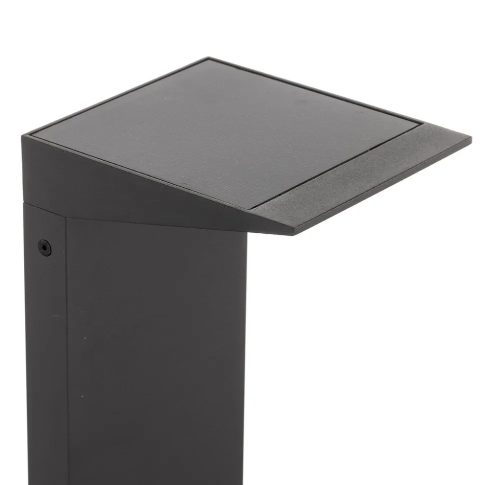 LED-solcellevejbelysning Soleil, antracit, metal, IP54, sensor