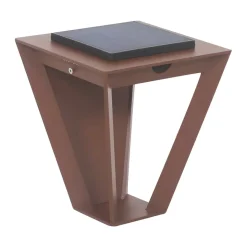 LED-solcellevæglampe Metro med sensor, corten