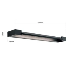 LED-spejlbelysning Marilyn i sort, bredde 60 cm