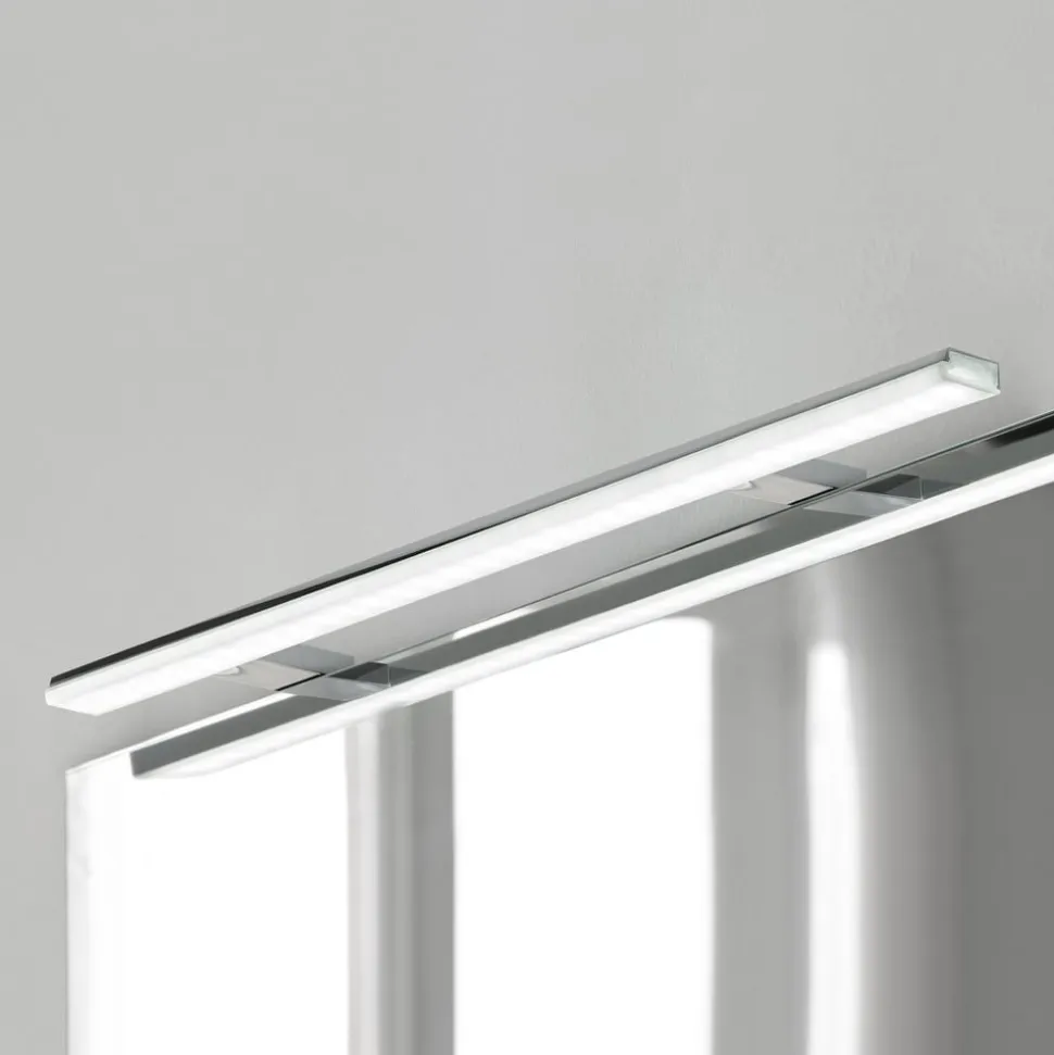 LED-spejlbelysning Pandora, krom, bredde 80,8 cm