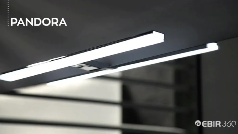 LED-spejlbelysning Pandora, krom, bredde 80,8 cm