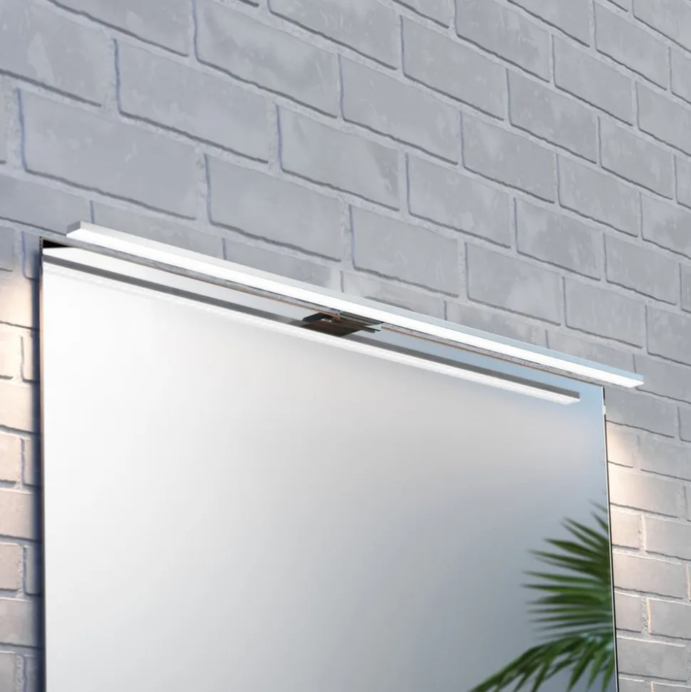 LED-spejlbelysning Triga IP44, krom, 80 cm, 4.000K