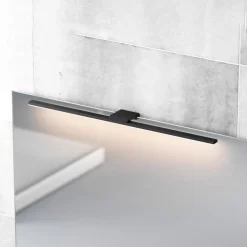LED-spejlbelysning Triga IP44 sort 60 cm, 3.000K