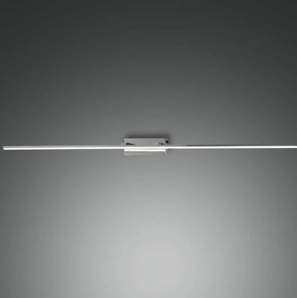 LED-spejllampe Nala, forkromet, bredde 110 cm, metal