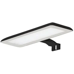LED-spejllampe Nikita, sort/stålgrå