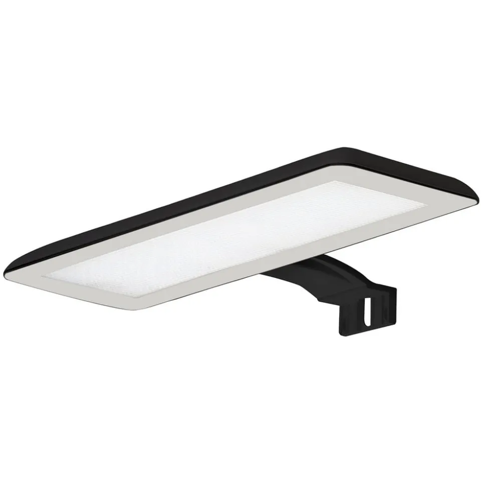 LED-spejllampe Nikita, sort/stålgrå