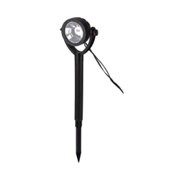 LED-spot med jordspyd NOMI, sort, 6 stk. sæt, IP44