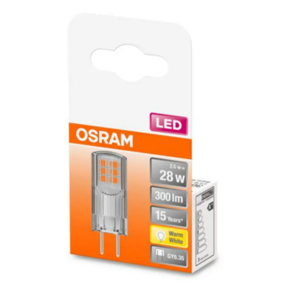 LED-stiftpære 300° GY6,35 2,6W, varmhvid, 300 lm