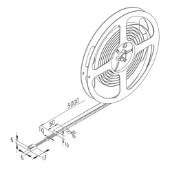 LED-strip Basic-Tape F, IP54, 2.700K, længde 500cm