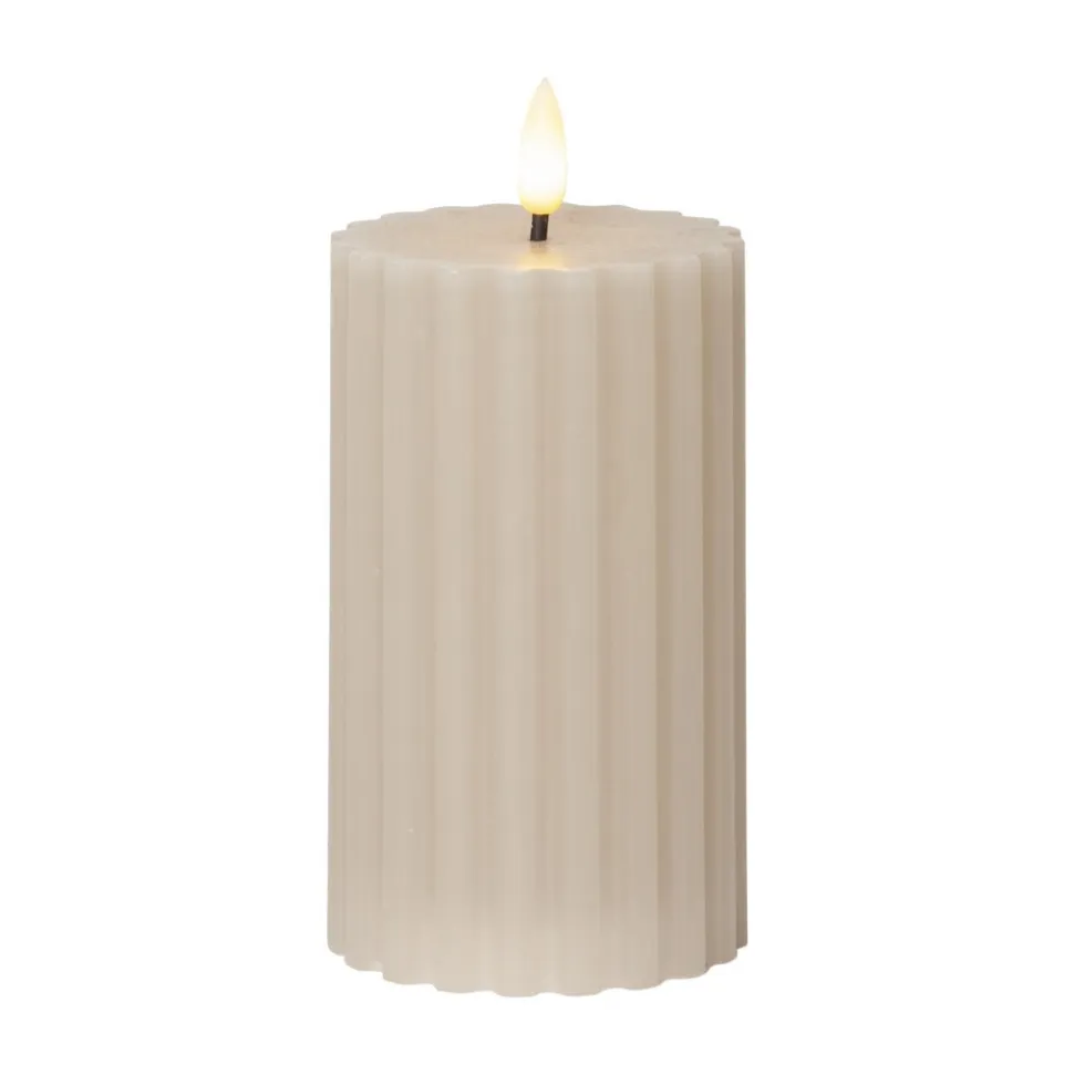 LED-strip beige 15 cm ægte voks batteridrevet