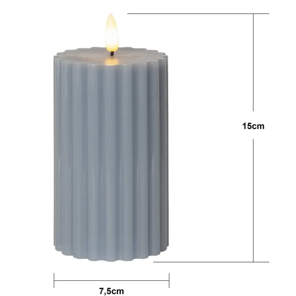 LED-strip blå 15 cm ægte voks batteridrevet