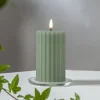 LED-strip grøn 15 cm ægte voks batteridrevet