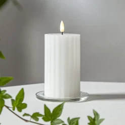 LED-strip hvid 15 cm ægte voks batteridrevet