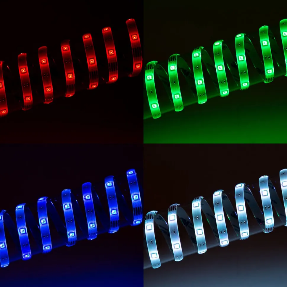 LED-stripe med RGB, WiFi, 500 cm m. fjernbetjening