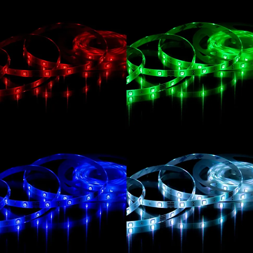 LED-stripe med RGB, WiFi, 500 cm m. fjernbetjening