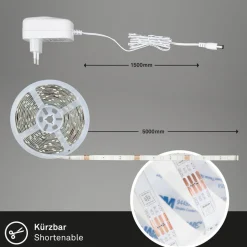 LED-stripe med RGB, WiFi, 500 cm m. fjernbetjening