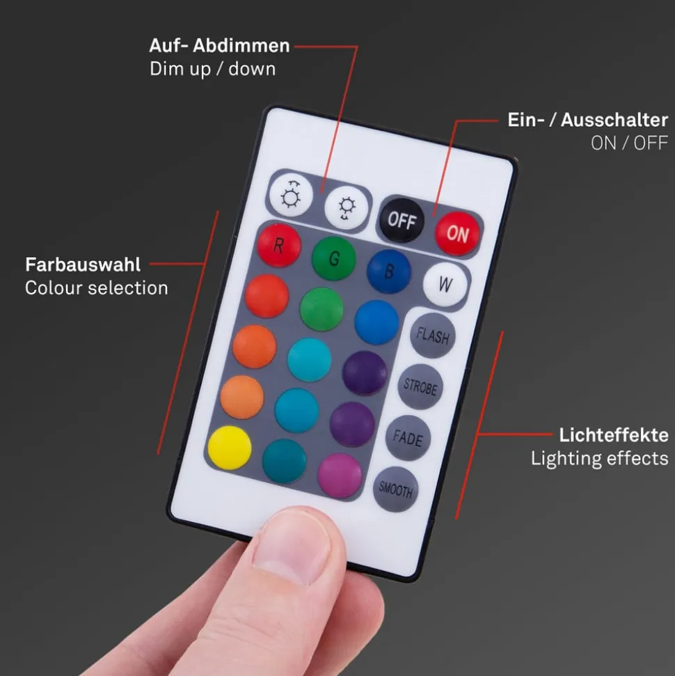 LED-stripe med RGB, WiFi, 500 cm m. fjernbetjening