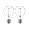 LED-trådpære E27 sæt med 2 stk. 4W 470 lm klar 2.700K
