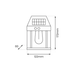 LED-udendørs væglampe Filo, plast, sort, IP44
