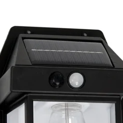 LED-udendørs væglampe Filo, plast, sort, IP44