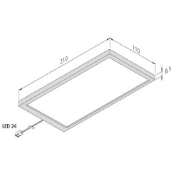 LED-underskabsbelysning Dynamic LED Sky, sort, 21 cm, CCT