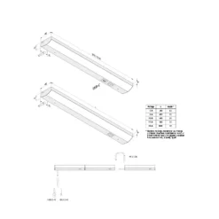 LED-underskabsbelysning ModuLite F, aluminium, 120 cm, 4.000 K Aluminium