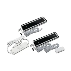 LED-underskabsbelysning U-Pad F, sæt med 2 stk. 3.000K sort Sensor