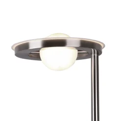 LED-uplight Barrie med læselampe, nikkel mat