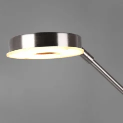 LED-uplight Barrie med læselampe, nikkel mat