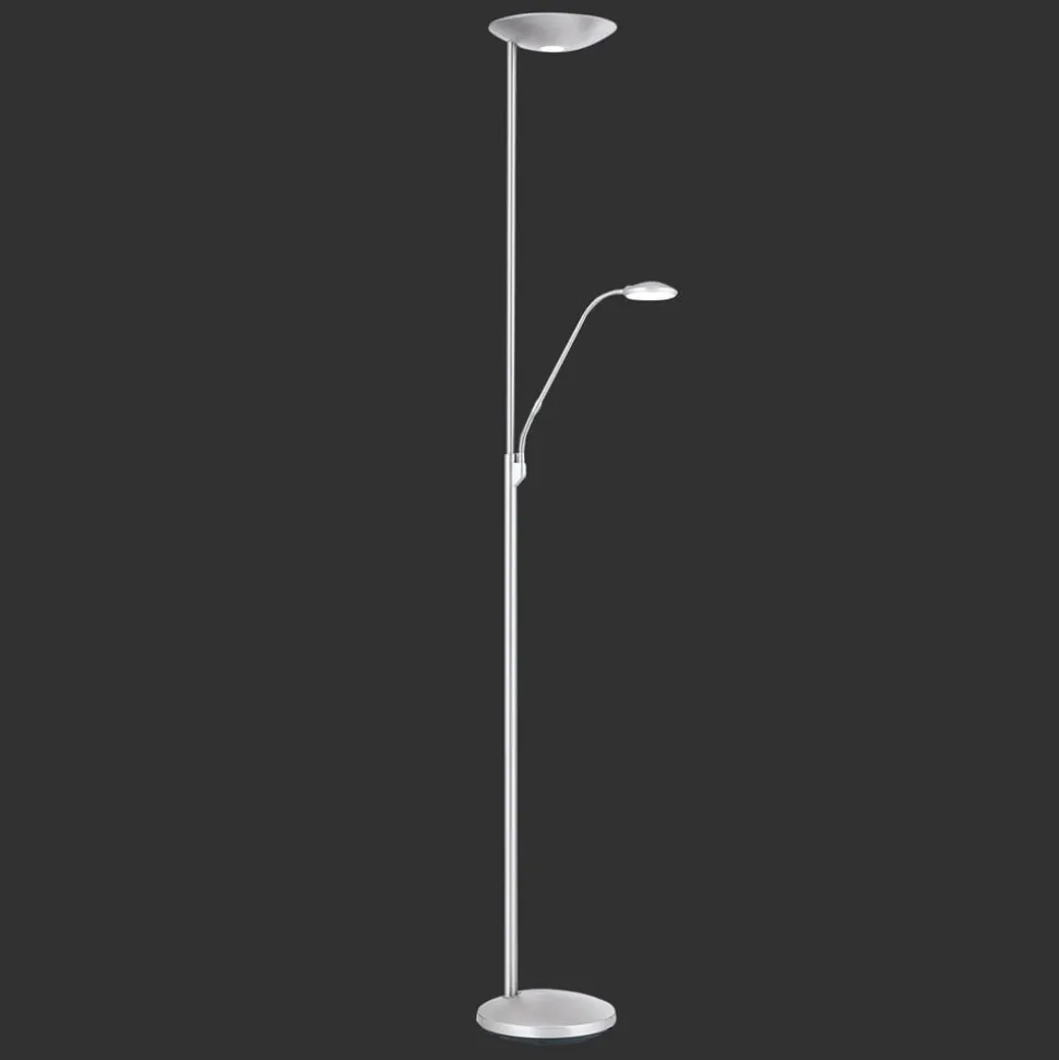 LED-uplight Cobra med læselampe i nikkel