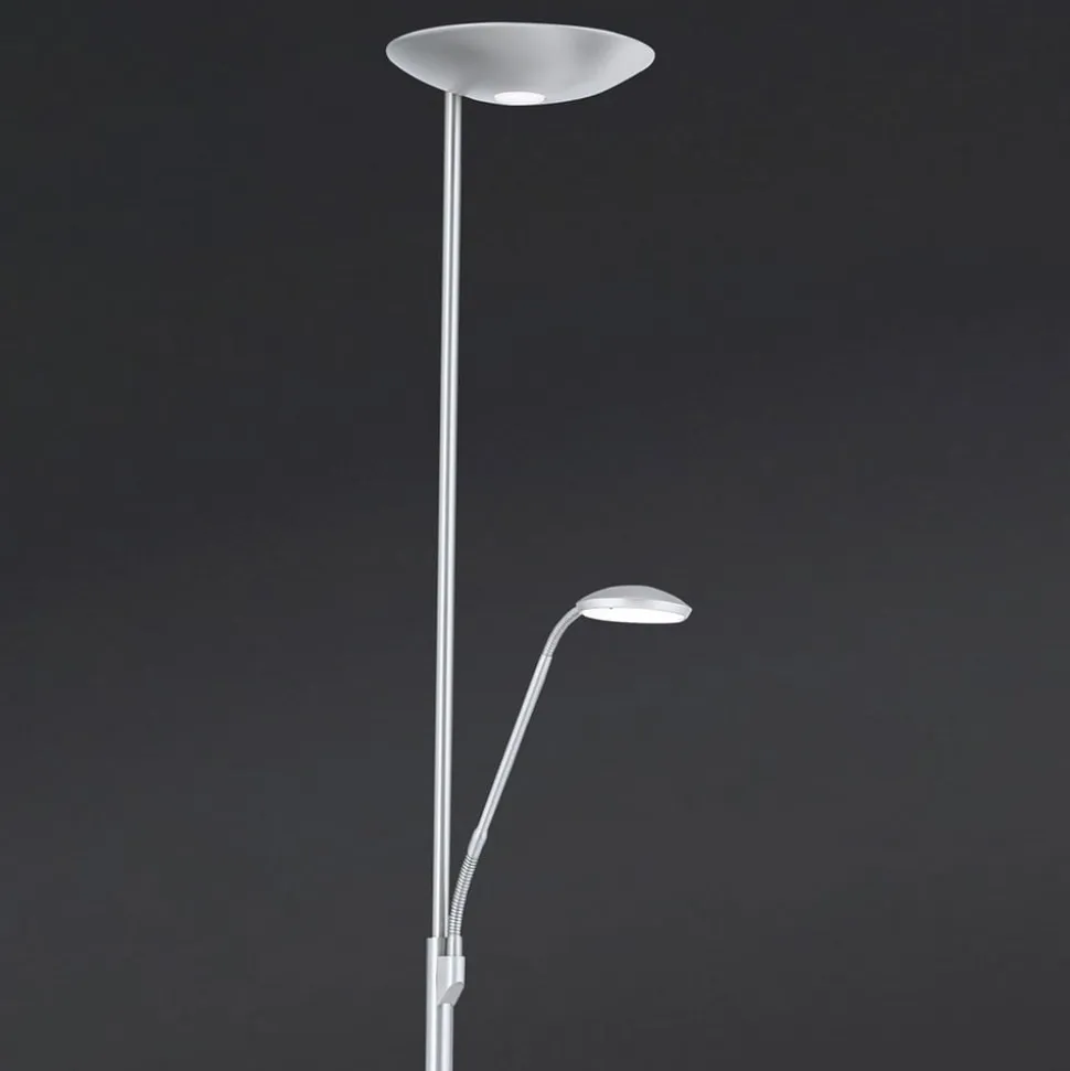 LED-uplight Cobra med læselampe i nikkel