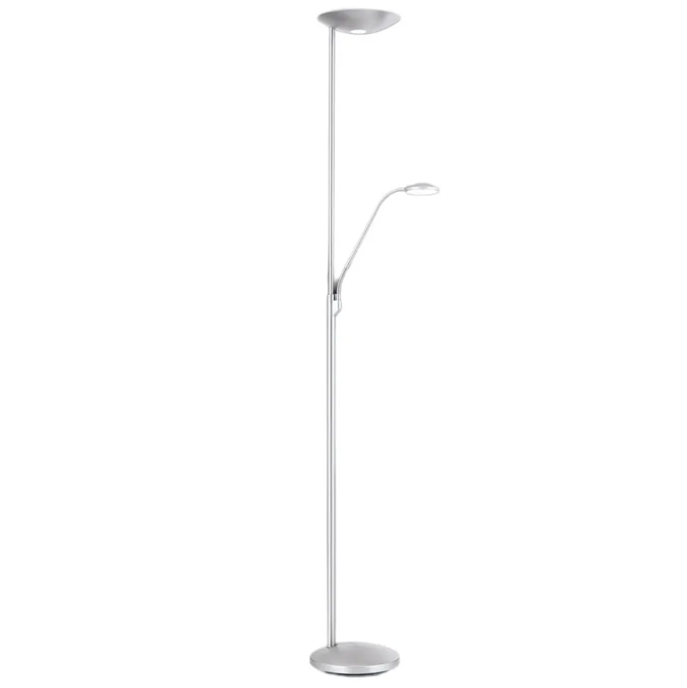 LED-uplight Cobra med læselampe i nikkel