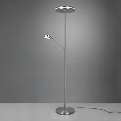 LED-uplight Franklin, læselampe, nikkel mat