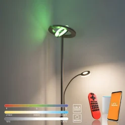 LED-uplight LOLAsmart Rocco med læselampe