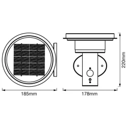 LEDVANCE Endura Solar Double Circle væglampe stål