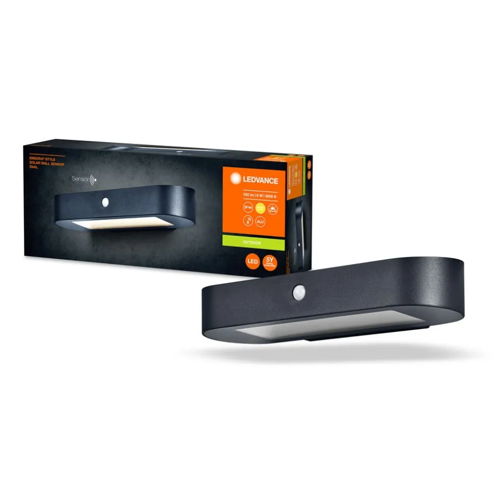 LEDVANCE Endura Style Solar Oval væglampe 3.000 K