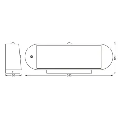 LEDVANCE Endura Style Solar Oval væglampe 3.000 K