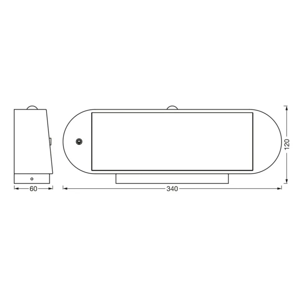 LEDVANCE Endura Style Solar Oval væglampe 3.000 K