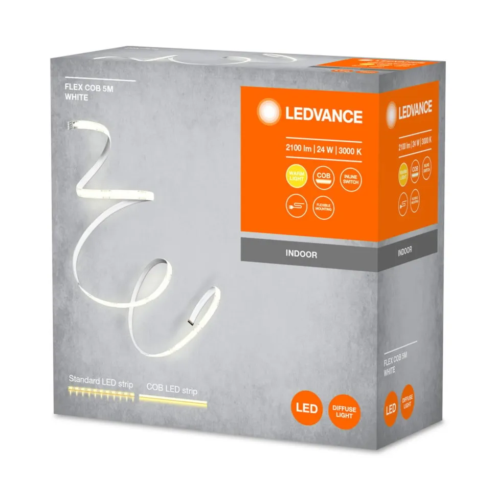 LEDVANCE Flex COB LED-strip IP20 3.000K, 5m