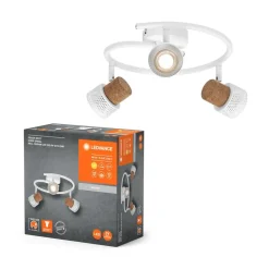 LEDVANCE LED loftspot Cork, GU10, 3-lys, spiral, hvid
